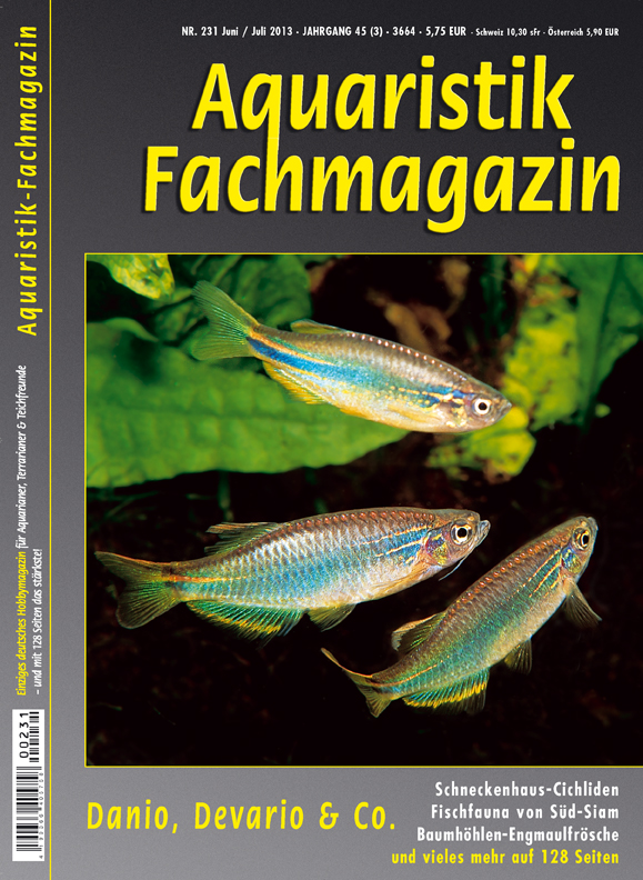 Aquaristik Fachmagazin 231 Juni/Juli 2013